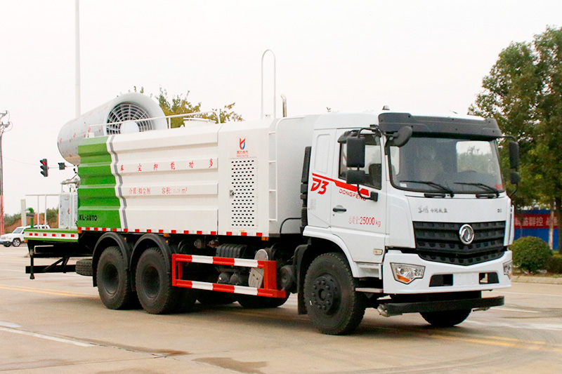 Dongfeng D3 Special Chassis Dual-Rear-Axle Dust Suppression Truck (Square Tank) 17 cubic meters (Mist Cannon 60–100 meters)