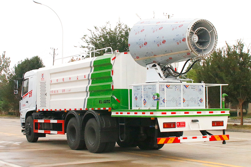 Dongfeng D3 Special Chassis Dual-Rear-Axle Dust Suppression Truck (Square Tank) 17 cubic meters (Mist Cannon 60–100 meters)