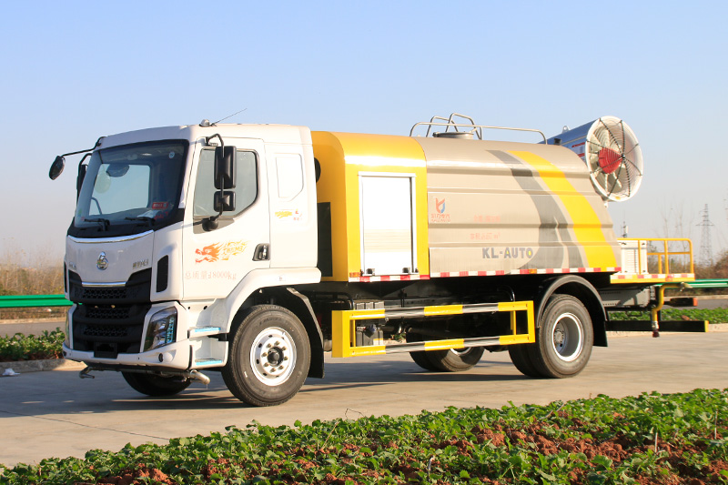 Liuzhou Automobile M3 Single-Axle Dust Suppression Truck (Wedge-Shaped Tank) (Mist Cannon Range: 60–100 Meters) 12.5 Cubic Meters