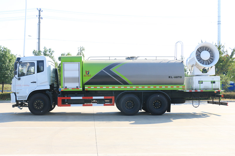 Dongfeng D3L Dedicated Chassis Dual-Rear-Axle Dust Suppression Truck (Round Tank) 17 cubic meters (Mist Cannon 60–100 meters)