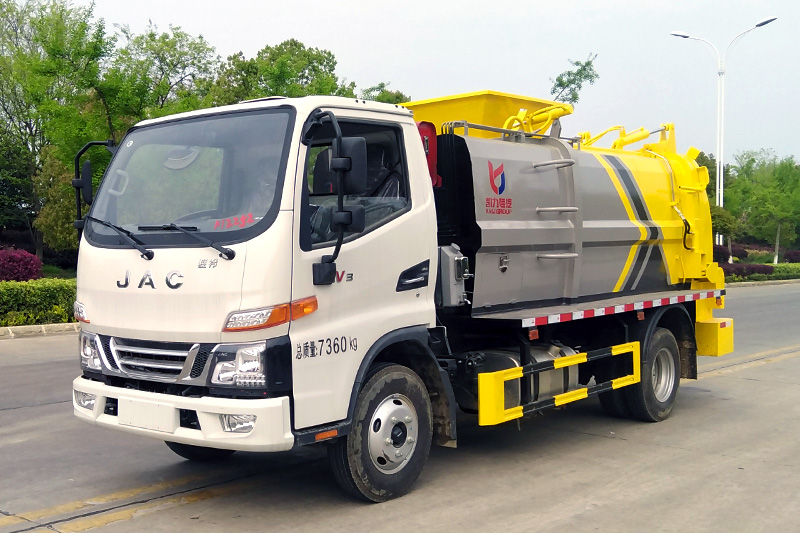 JAC Junling V3 Food Waste Collection Truck, 6 cubic meters – Square Tank
