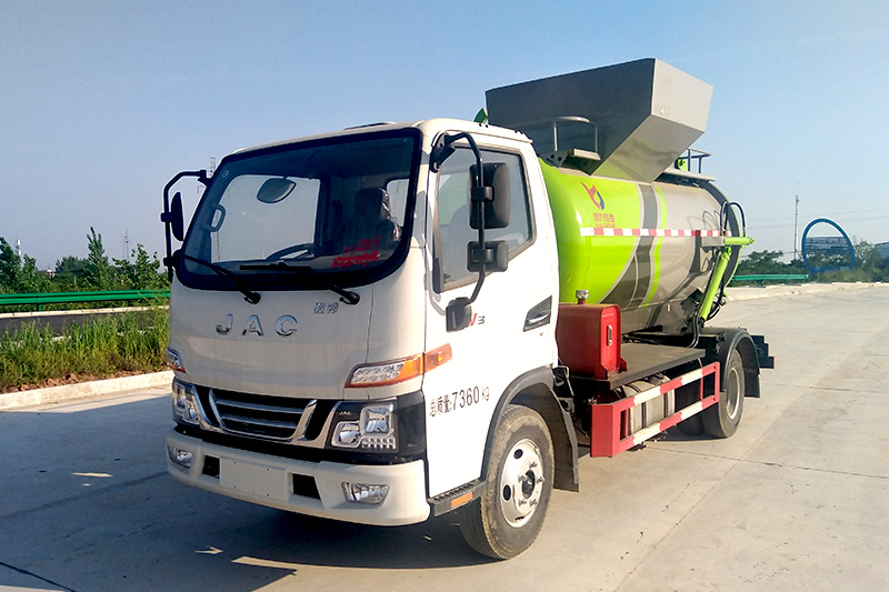 JAC Junling V3 Food Waste Collection Truck, 4.5 cubic meters – Round Tank