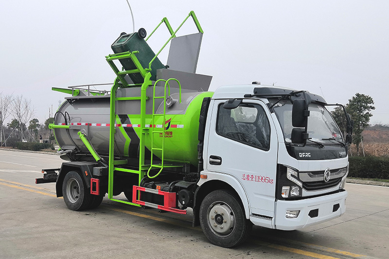 Dongfeng Dafurika Food Waste Collection Truck, 8 cubic meters – Round Tank