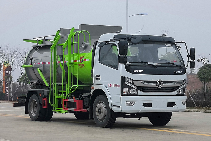Dongfeng Dafurika Food Waste Collection Truck, 8 cubic meters – Round Tank