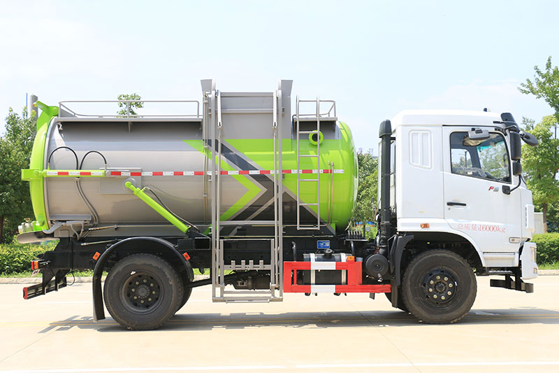 Dongfeng Huasheng KL5 Food Waste Collection Truck, 9 cubic meters – Round Tank