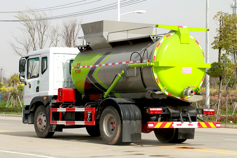 Dongfeng D9 Food Waste Collection Truck, 9 cubic meters, Round Tank
