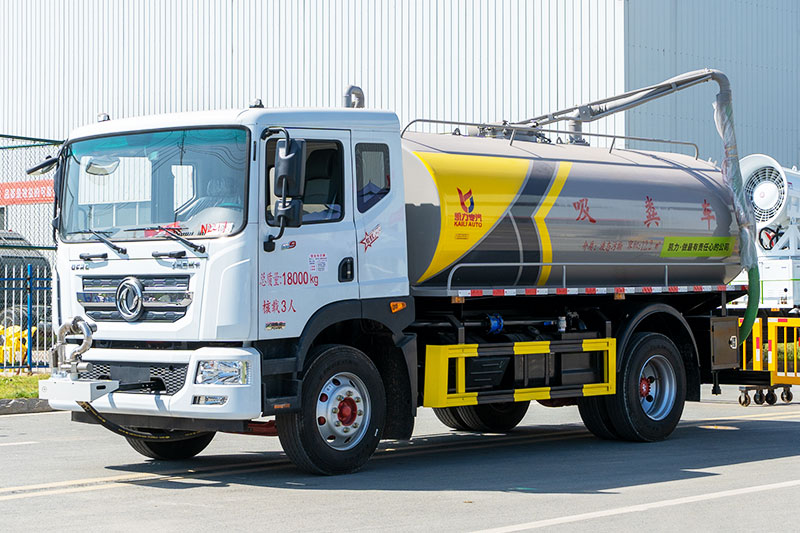 Dongfeng D9 Sewage Suction Truck, 13.5 cubic meters