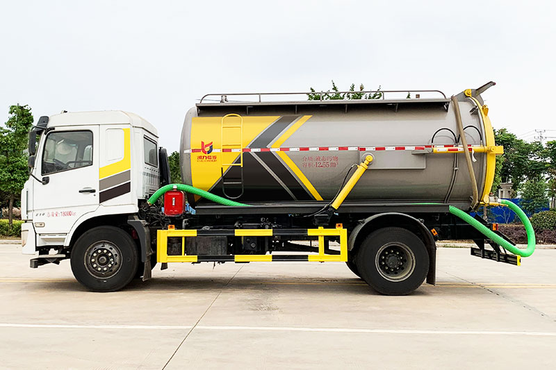 Dongfeng D3L Special Chassis Vacuum Truck, 12 cubic meters
