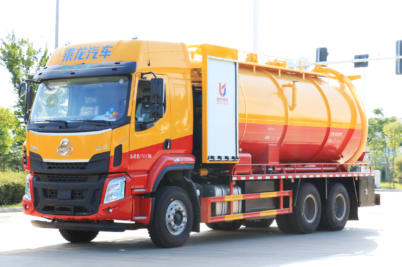 Dongfeng Liuzhou Automobile Rear Twin-Axle Wastewater Suction Truck (Integrated Tank) 21 cubic meters