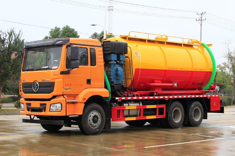 Shaanxi Automobile Delong Rear Twin-Axle Wastewater Suction Truck (Integrated Tank) 21 cubic meters