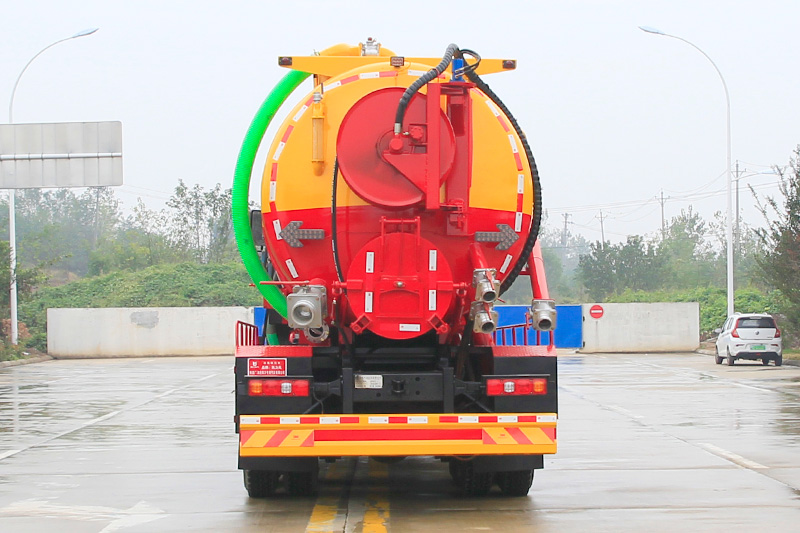 Shaanxi Automobile Delong Rear Twin-Axle Wastewater Suction Truck (Integrated Tank) 21 cubic meters