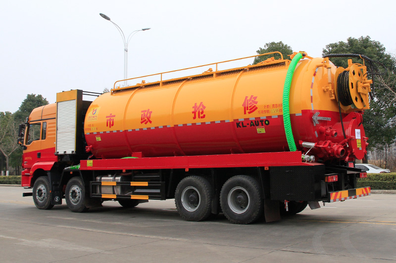 Shaanxi Automobile Delong 4x2/8x2 Wastewater Suction Truck (Integrated Tank) 32 cubic meters
