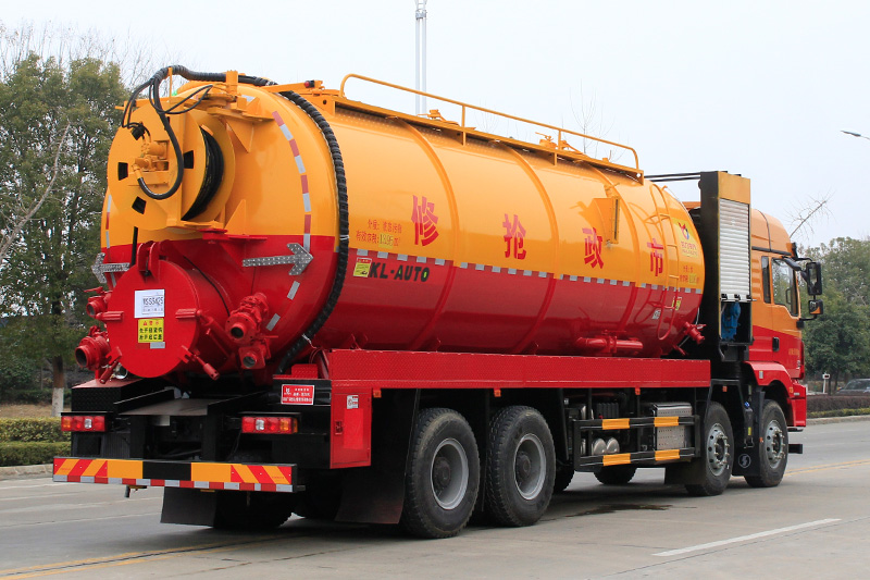Shaanxi Automobile Delong 4x2/8x2 Wastewater Suction Truck (Integrated Tank) 32 cubic meters